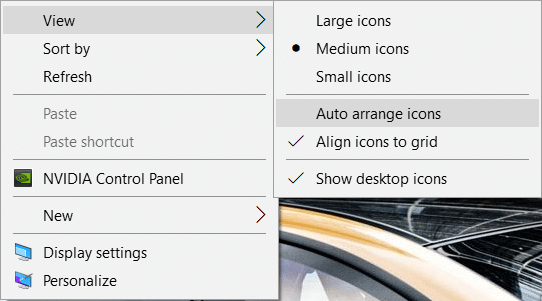 ປິດ​ການ​ທໍາ​ງານ Auto Arrange ໃນ Folders ໃນ Windows 10