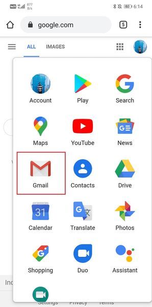 アプリアイコンからGmailを選択| AndroidでGmailがメールを送信しない問題を修正