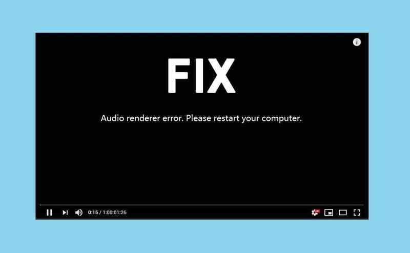 Fix Audio Renderer Error Start uw computer opnieuw op