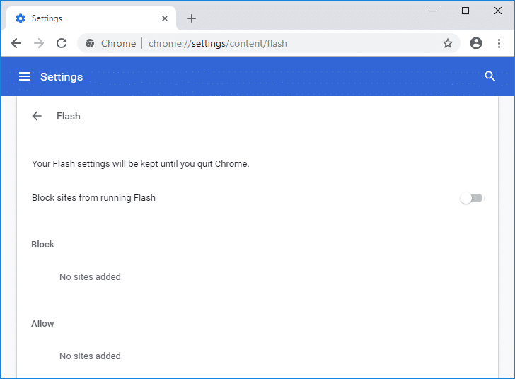 ChromeでAdobeFlashPlayerを無効にする| GoogleChromeでのページの読み込みが遅い問題を修正