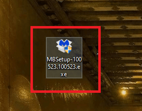 Kliknij plik MBSetup-100523.100523.exe, aby zainstalować MalwareBytes
