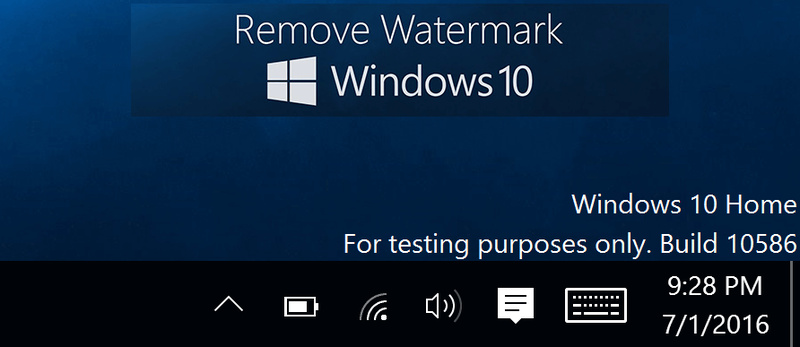 Windows10から評価コピー透かしを削除する