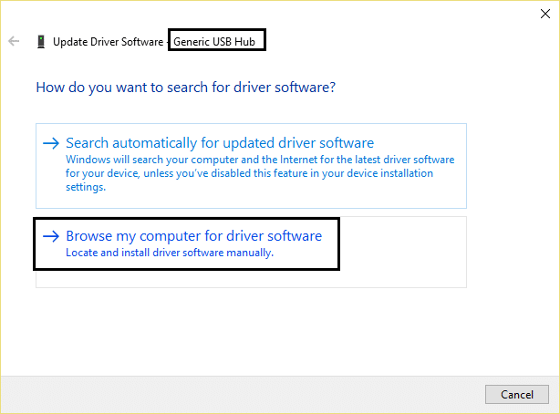 Generic USB Hub Pretražite moj računar za softver upravljačkog programa