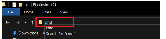 cmdを記述し、Enterキーを押します。 CMDWindows10でディレクトリを変更する方法