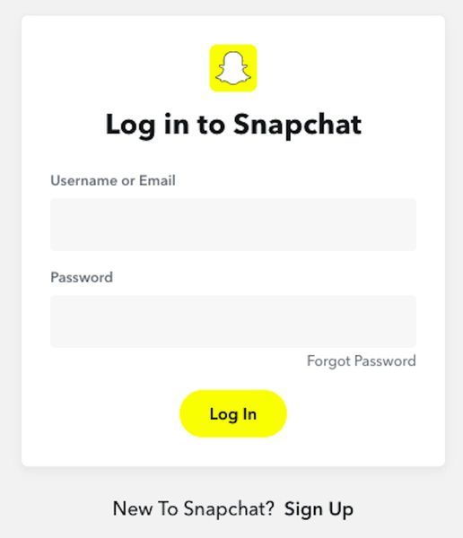 クレデンシャルを入力してアカウントにログインします| Snapchatアカウントを一時的に無効にする方法