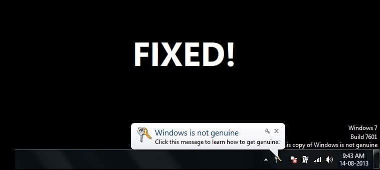 Поправете ја оваа копија на Windows не е вистинска грешка