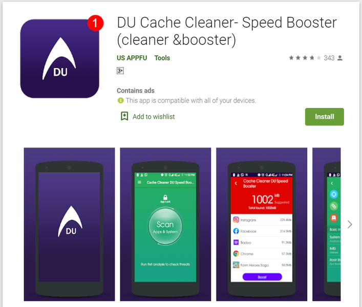 Cache Cleaner – DU Speed ​​Booster (Booster en Cleaner)