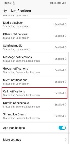 通話通知セクションを開く| AndroidでWhatsApp呼び出しが鳴らない問題を修正