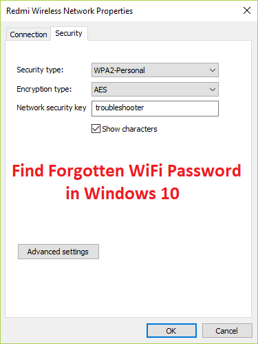 Windows 10-da Unutulmuş WiFi Parolunu tapın