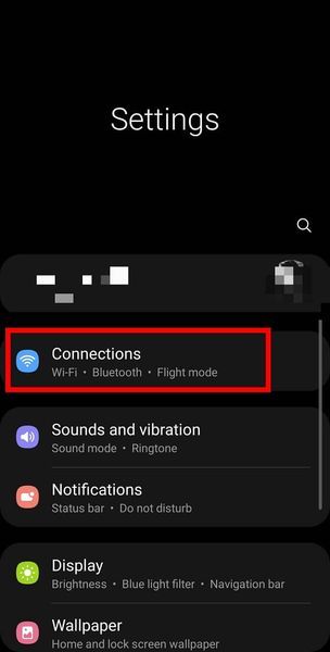 [設定]に移動し、利用可能なオプションから[接続]または[WiFi]をタップします。 | GooglePlayストアでサーバーエラーを修正する方法