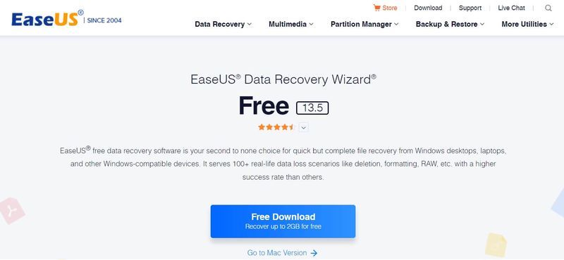 Softvér EaseUS Data Recovery Wizard