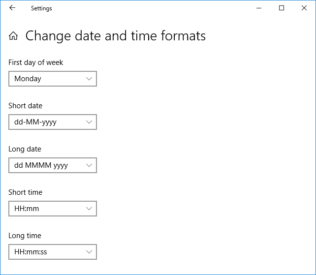 Como alterar os formatos de data e hora no Windows 10
