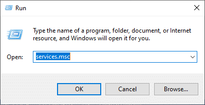 services.mscと入力し、[OK]をクリックします。Windows10がiPhoneを認識しない問題を修正する方法
