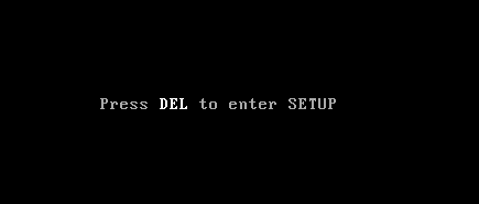 DELまたはF2キーを押してBIOSセットアップに入ります