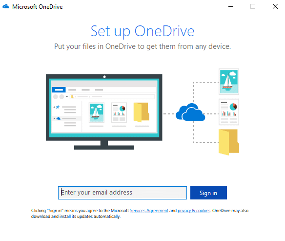 Recherchez OneDrive à l'aide de la barre de recherche et appuyez sur Entrée