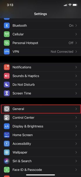 Dodirnite General | iPhone se ne puni kada je priključen