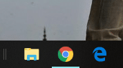 Google Chromeを起動すると、そのアイコンがタスクバーに表示されます