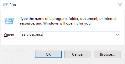 次のようにservices.mscと入力し、[OK]をクリックします。 Windowsメディア作成ツールが機能しない問題を修正する方法