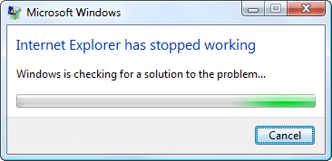 Corrigir o Internet Explorer 11 não respondendo