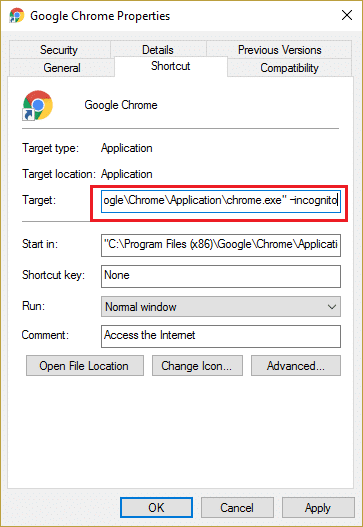 riavvia Chrome in modu sicuru per risolve l'errore di gateway 502 cattivu