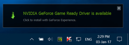 atualize os drivers da placa de vídeo GeForce