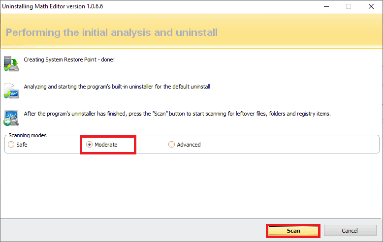 Agora, clique em scan para exibir todos os arquivos de discórdia no registro | Como desinstalar o Discord no Windows 10