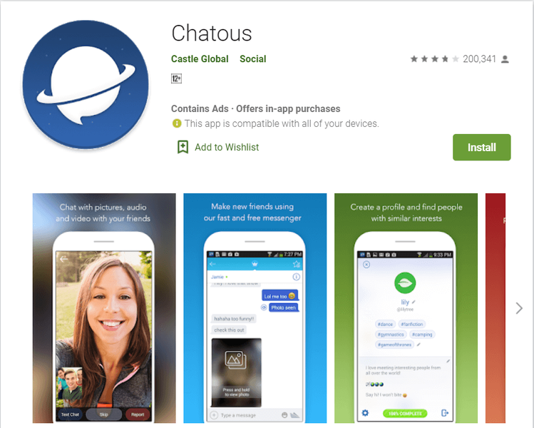Chatous | Najbolje Android aplikacije za ćaskanje sa strancima