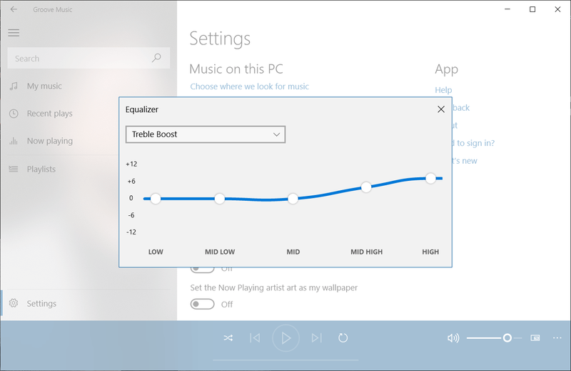 Come utilizzare l'equalizzatore in Groove Music in Windows 10
