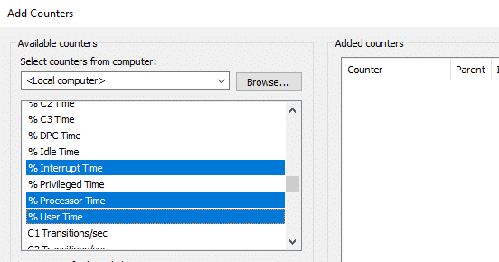 複数のカウンターを追加できます| Windows10でパフォーマンスモニターを使用する方法