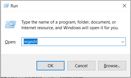 Притиснете Windows и R за да го отворите командното поле Run. Внесете regedit и притиснете Enter. Како да го претворите екранот црно-бел на компјутер