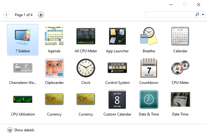 Arraste e solte o Gadget que você deseja trazer para a tela da área de trabalho | Como adicionar widgets à área de trabalho do Windows 10