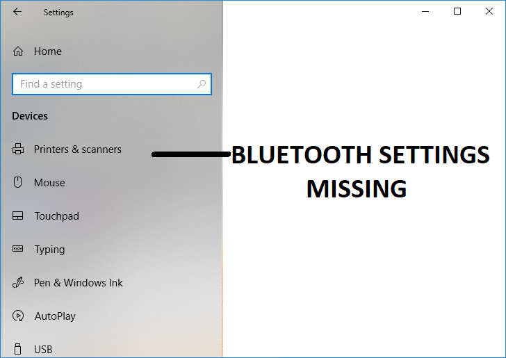 Popravite nedostatak Bluetootha u postavkama Windows 10