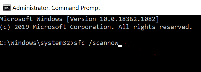 次のコマンドを入力し、Enterキーを押します。sfc/scannowコマンドプロンプトの修正Windows10で表示されてから消える