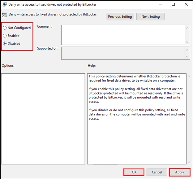 W nowym oknie kliknij Nieskonfigurowane lub wyłączone. Jak wyłączyć funkcję BitLocker w systemie Windows 10?