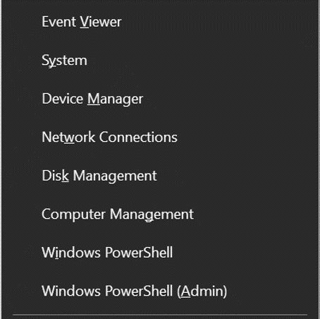 Appuyez sur Windows + X, puis sélectionnez Power Shell (admin). Après cela, une nouvelle fenêtre Power Shell apparaîtra comme indiqué ci-dessous.