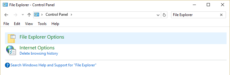 Nā koho File Explorer ma ka Panel Mana