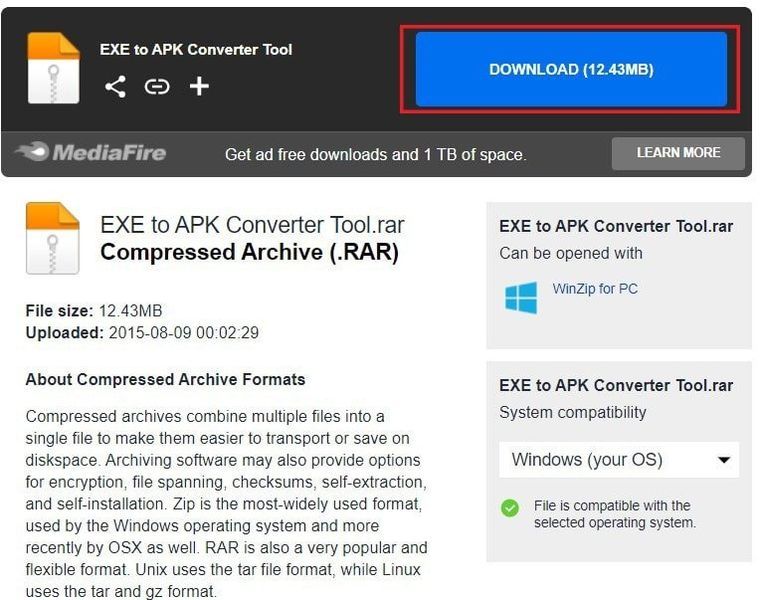 ソフトウェアEXEからAPKへのコンバータツールをPCにダウンロードする| EXEをAPKに変換する方法