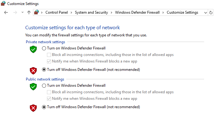 Windows10ファイアウォールを無効にしてWindowsコンピュータを修正する方法警告なしで再起動する