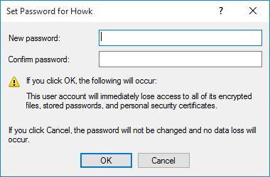 Unesite novu lozinku, a zatim potvrdite lozinku i kliknite na OK | Kako promijeniti lozinku naloga u Windows 10