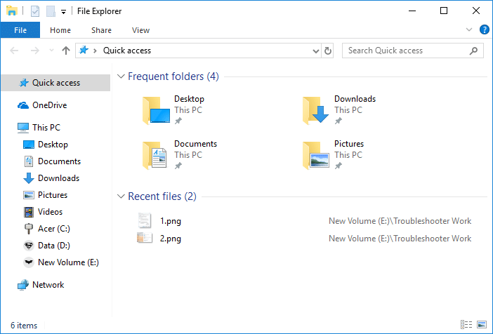 Windows 10-da ən son elementləri və tez-tez yerləri söndürün