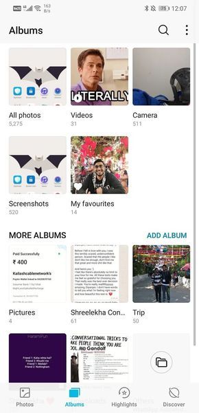Atlasiet albumu, kurā ir saglabāts attēls | Nosūtiet attēlu pa e-pastu vai īsziņu operētājsistēmā Android