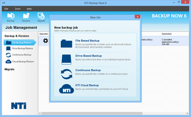 NTI Backup Issa 6 biex tagħmel backup tad-Data fil-Windows 10