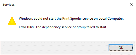 Corrigir o Windows não pôde iniciar o serviço Print Spooler no computador local
