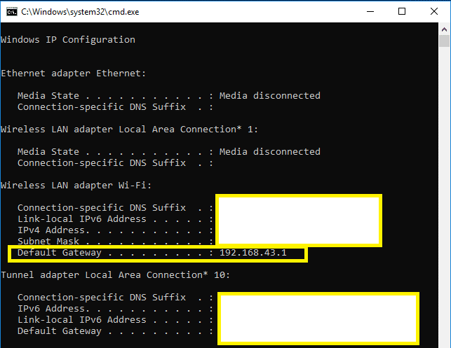 Windows10PCでルーターのIPアドレスを見つける方法|ルーターを探す