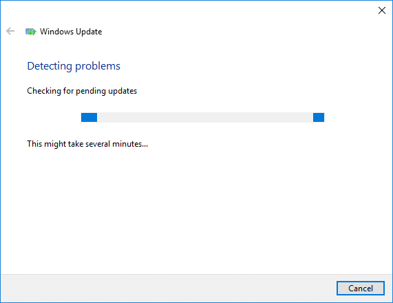 Εκτελέστε το Windows Update Troubleshooter για να διορθώσετε την υψηλή χρήση CPU του Windows Modules Installer Worker