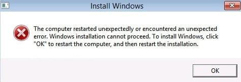 Fix De computer is onverwacht opnieuw opgestart of er is een onverwachte fout opgetreden
