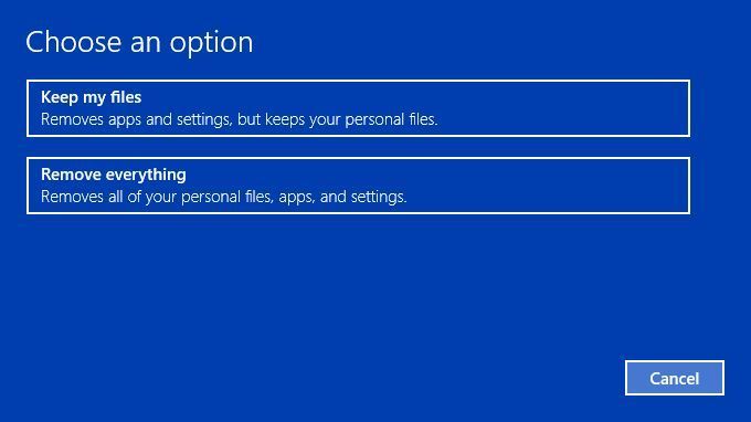 Vyberte možnosť Ponechať moje súbory a kliknite na Ďalej | Oprava Windows 10 nesťahuje ani neinštaluje aktualizácie
