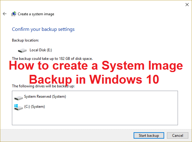 Windows10でシステムイメージバックアップを作成する方法