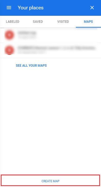 नवीन नकाशा तयार करा वर क्लिक करा | Google नकाशे (मोबाइल आणि डेस्कटॉप) वर पिन कसा टाकायचा