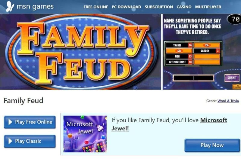 بازی آنلاین Family Feud توسط MSN | نحوه بازی Family Feud در Zoom